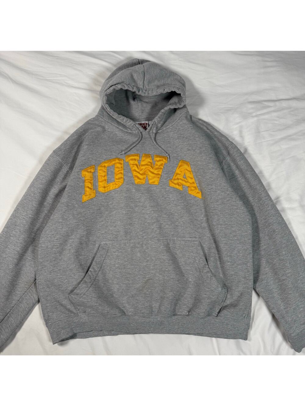 Vintage IOWA gray hoodie sweatshirt Red Oak tag size XL